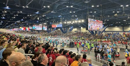 Competition floor of FIRST Robotics competition