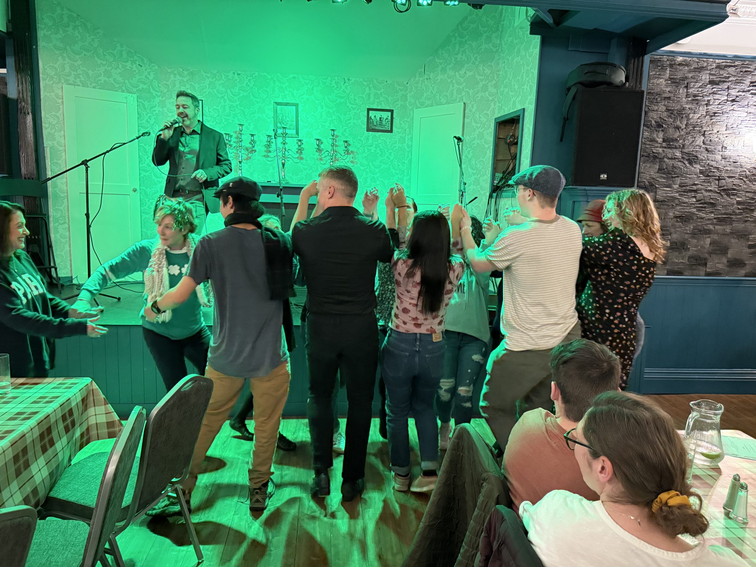 Colony High School of Alaska having dinner at Taylor's Three Rock with entertainement 