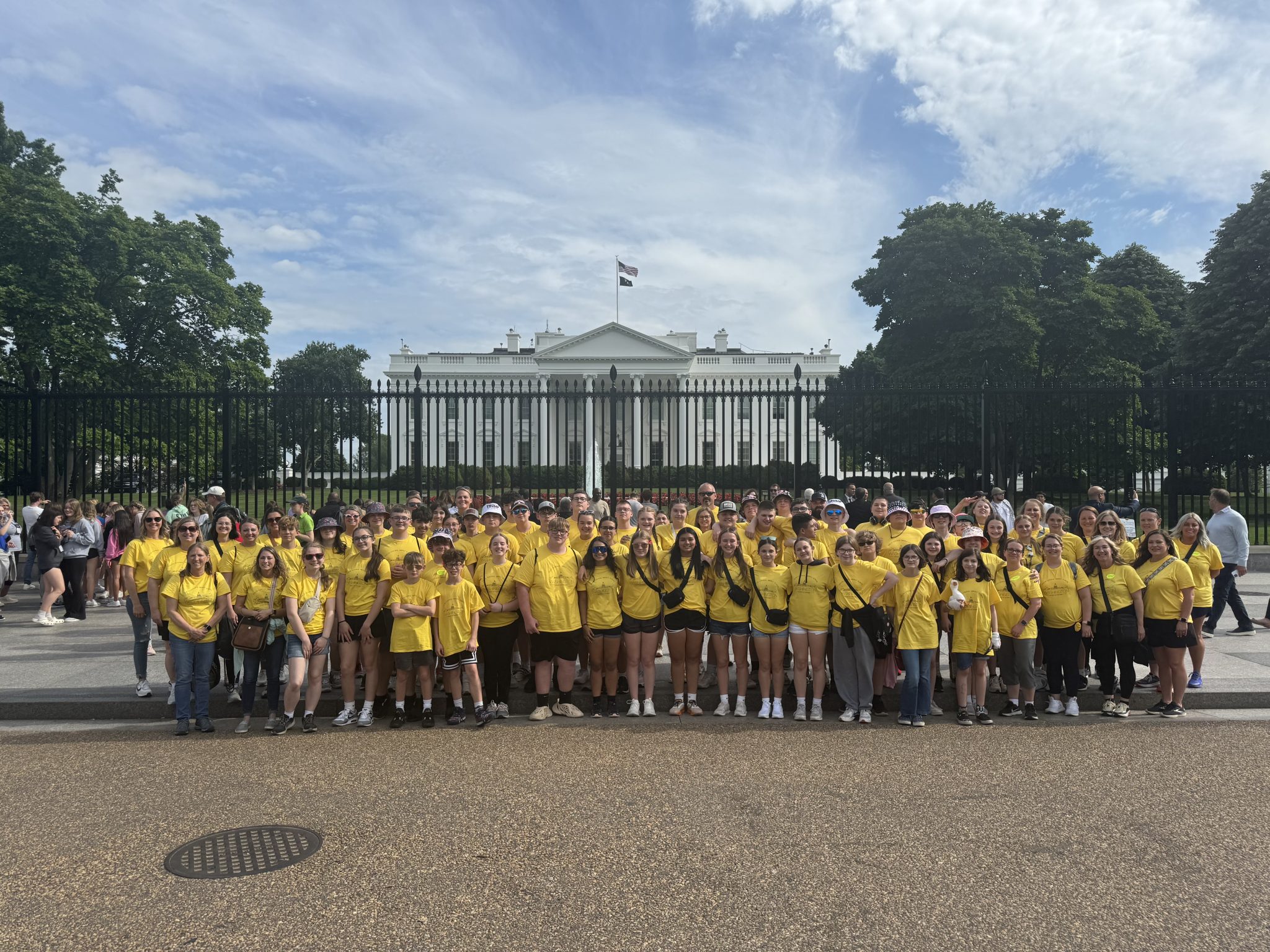 group photo in front of the white house
