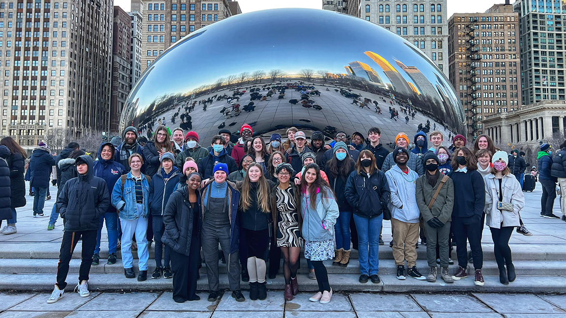 The Chicago skyline, the classic destination for affordable trips for Michigan bands.